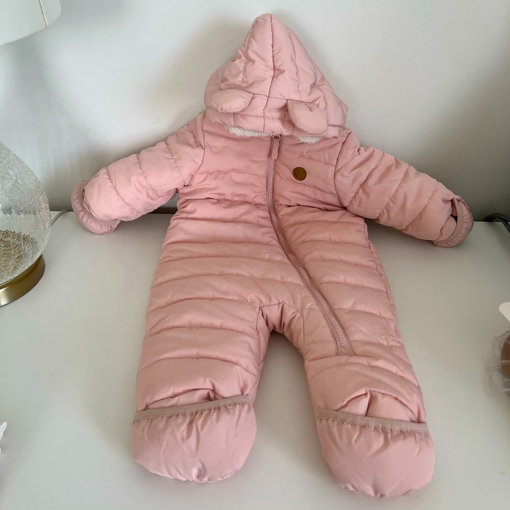 Padded snowsuit in woven fabric 2-4 months